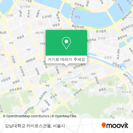 강남대학교 카이로스건물 지도