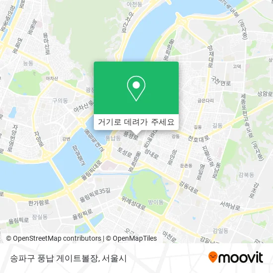 송파구 풍납 게이트볼장 지도