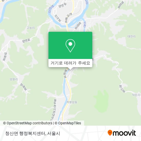 청산면 행정복지센터 지도