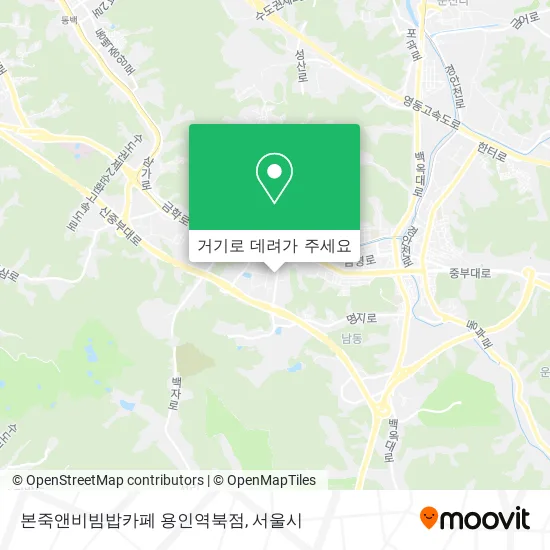 본죽앤비빔밥카페 용인역북점 지도