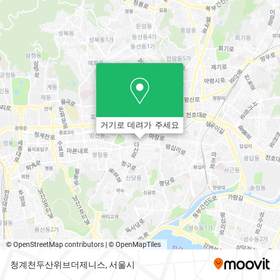 청계천두산위브더제니스 지도