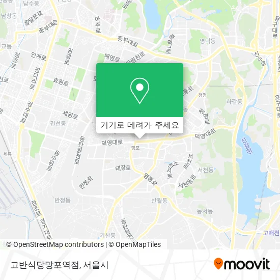 고반식당망포역점 지도