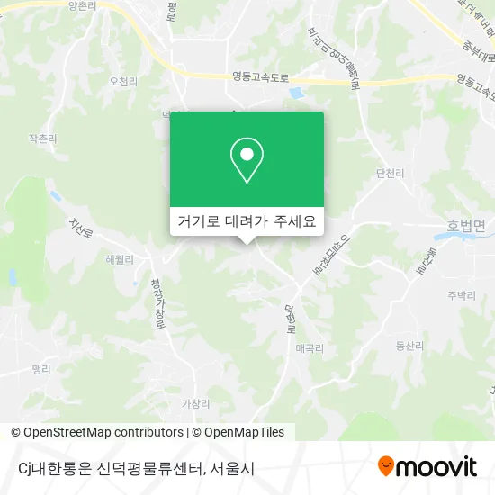 Cj대한통운 신덕평물류센터 지도