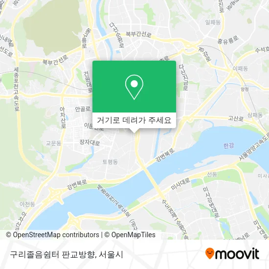 구리졸음쉼터 판교방향 지도