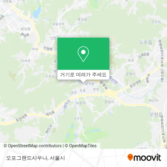 오포그랜드사우나 지도