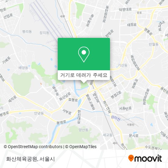 화산체육공원 지도