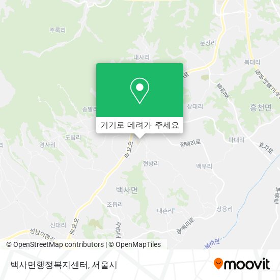 백사면행정복지센터 지도