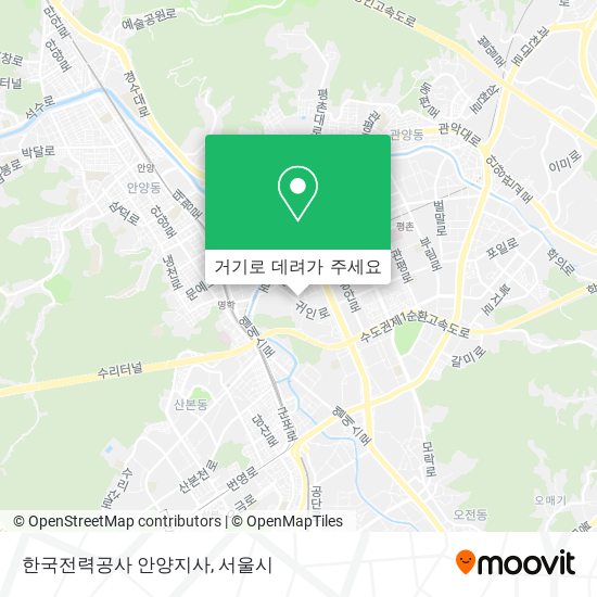 한국전력공사 안양지사 지도