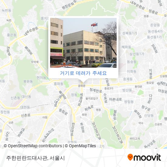 주한핀란드대사관 지도