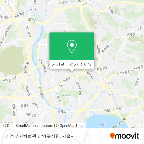 의정부지방법원 남양주지원 지도