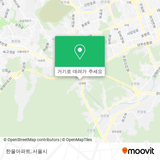 한울아파트 지도