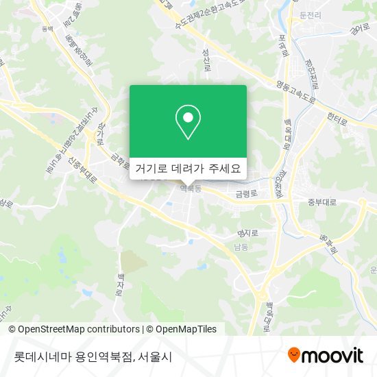 롯데시네마 용인역북점 지도