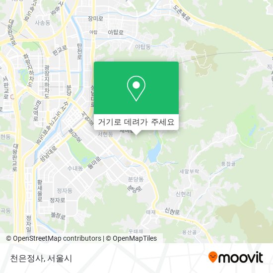 천은정사 지도