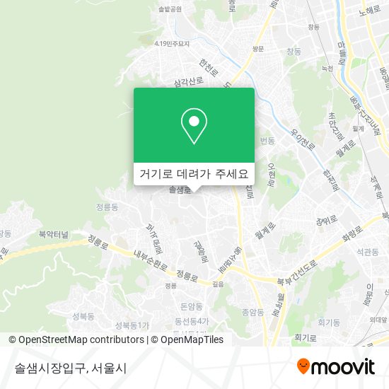 솔샘시장입구 지도