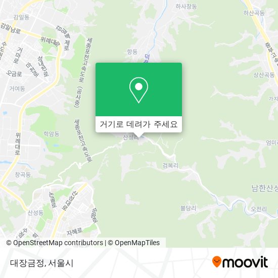 대장금정 지도
