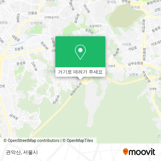 관악산 지도