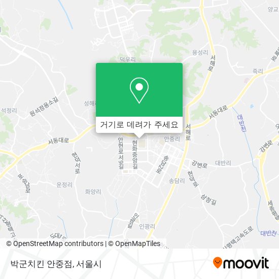 박군치킨 안중점 지도