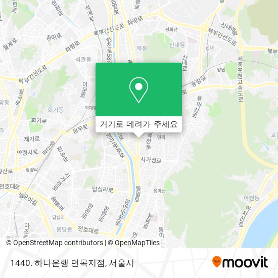 1440. 하나은행 면목지점 지도