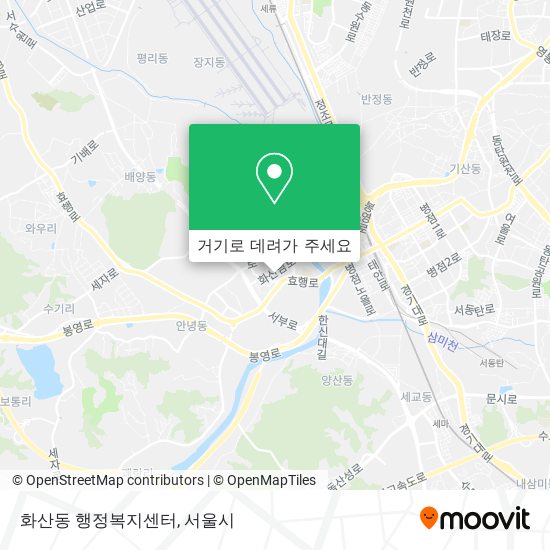화산동 행정복지센터 지도