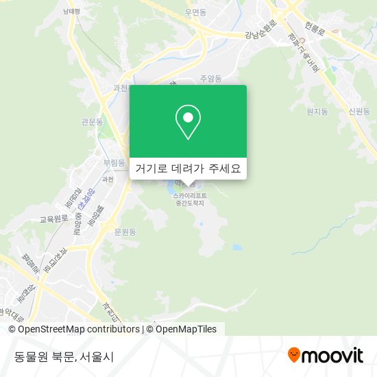 동물원 북문 지도