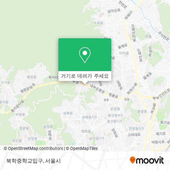북학중학교입구 지도