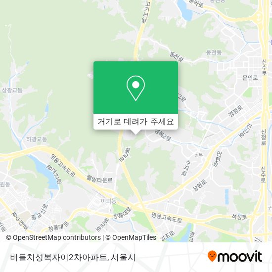 버들치성복자이2차아파트 지도