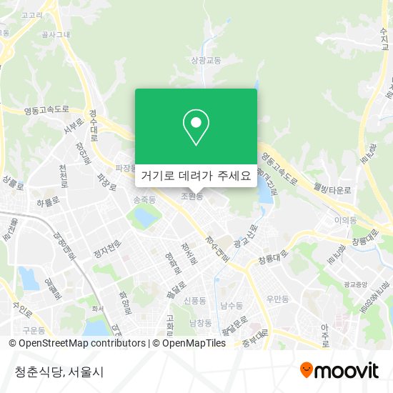 청춘식당 지도