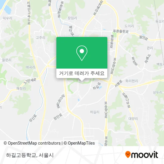하길고등학교 지도