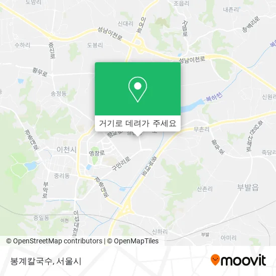 봉계칼국수 지도
