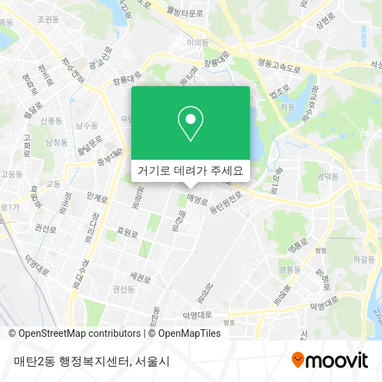 매탄2동 행정복지센터 지도