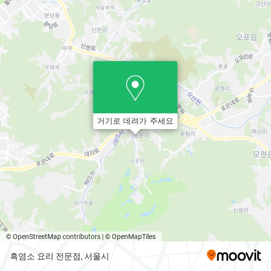 흑염소 요리 전문점 지도