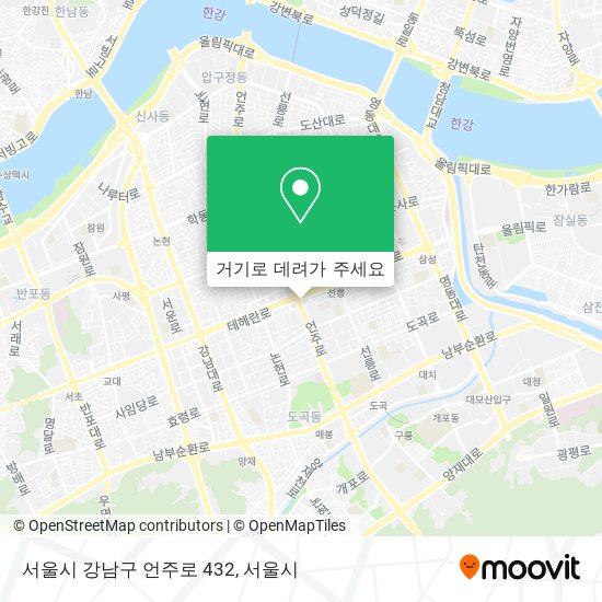 서울시 강남구 언주로 432 지도
