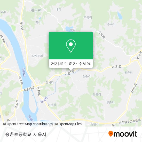 송촌초등학교 지도