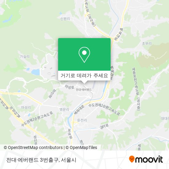 전대·에버랜드 3번출구 지도