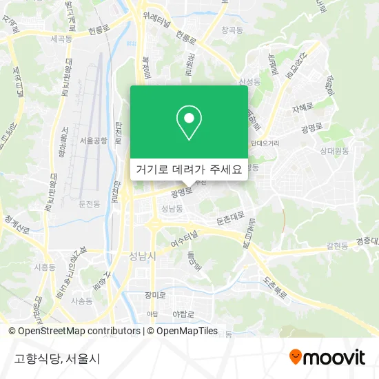 고향식당 지도