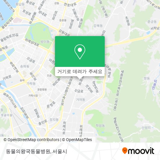 동물의왕국동물병원 지도