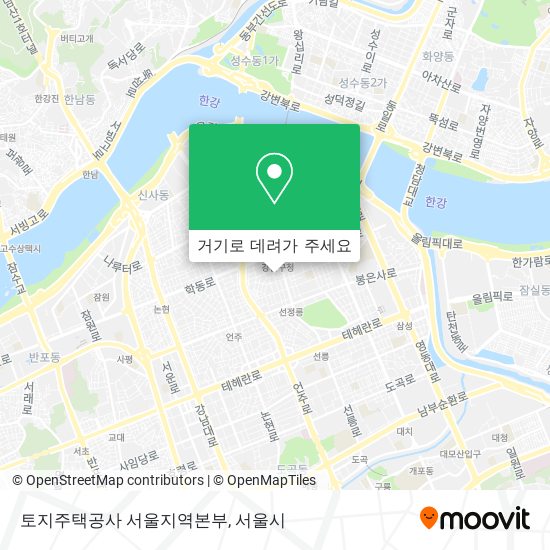 토지주택공사 서울지역본부 지도