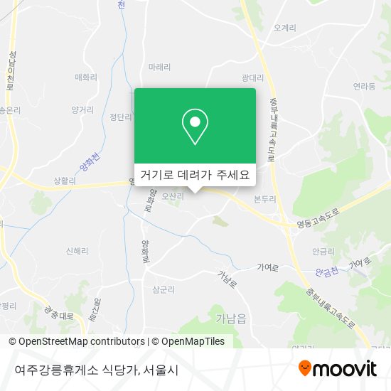 여주강릉휴게소 식당가 지도