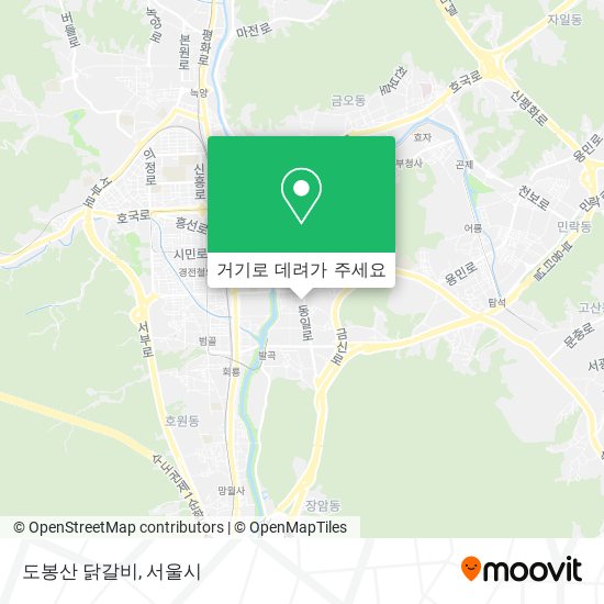 도봉산 닭갈비 지도