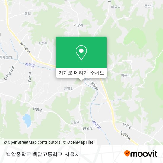 백암중학교·백암고등학교 지도