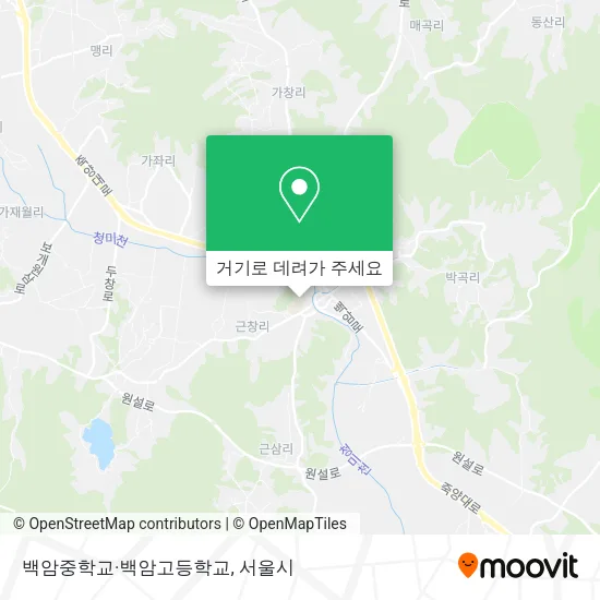 백암중학교·백암고등학교 지도