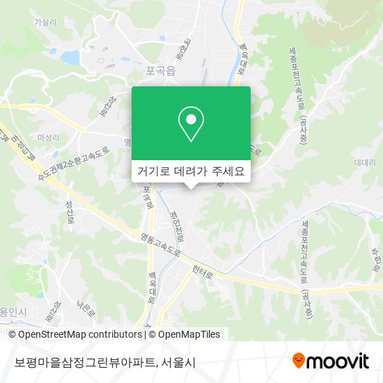 보평마을삼정그린뷰아파트 지도