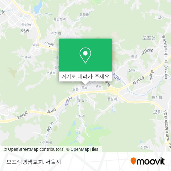 오포생명샘교회 지도