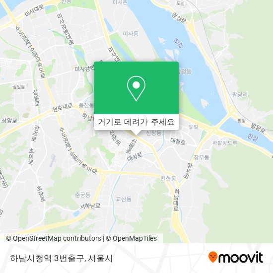 하남시청역 3번출구 지도