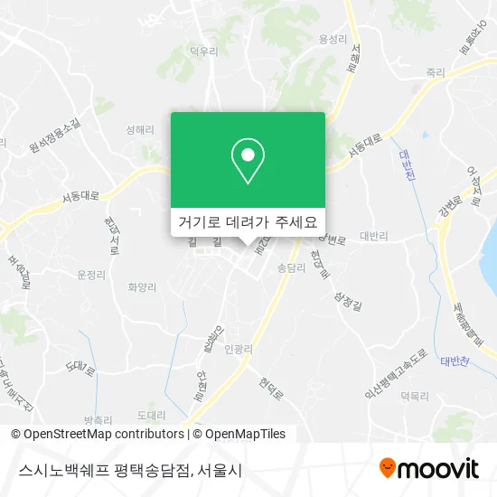 스시노백쉐프 평택송담점 지도