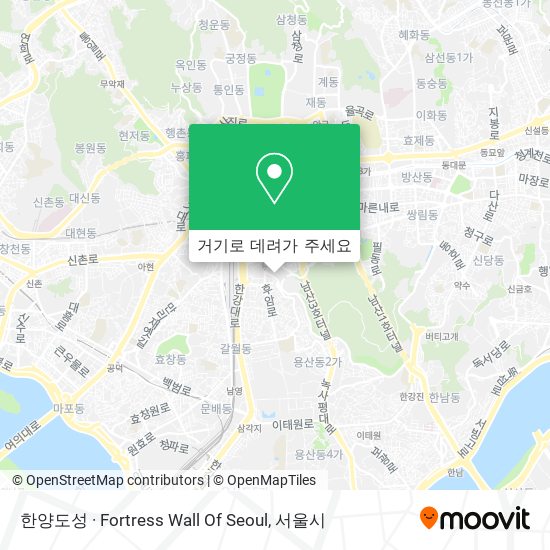 한양도성 · Fortress Wall Of Seoul 지도