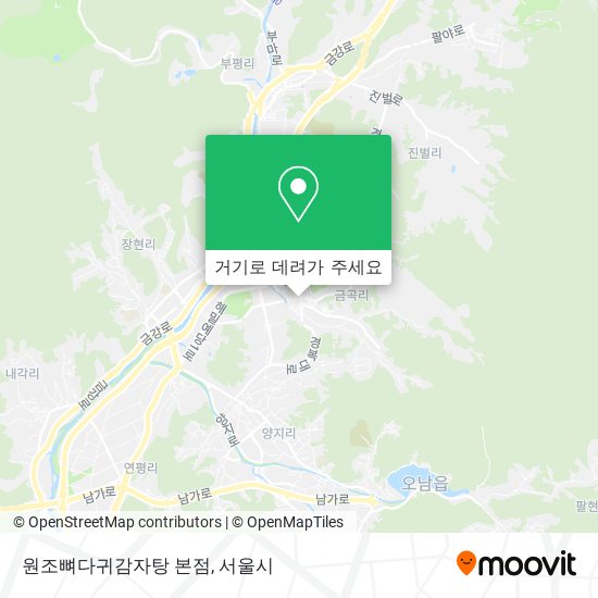 원조뼈다귀감자탕 본점 지도