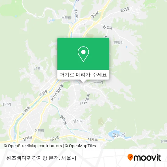 원조뼈다귀감자탕 본점 지도