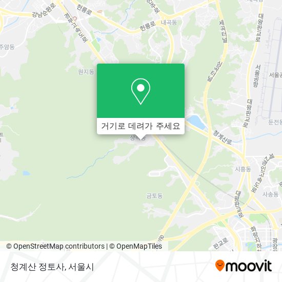 청계산 정토사 지도