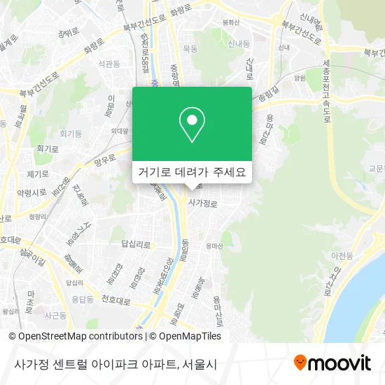사가정 센트럴 아이파크 아파트 지도